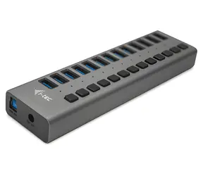 i-tec USB Hub 13 Port / USB hub / napájecí adaptér 60W / šedá