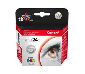 TB kompatibilní inkoustová kazeta pro Canon BCI-24C / Inkoustová kazeta / barevná / 16,5 ml / 224 stran