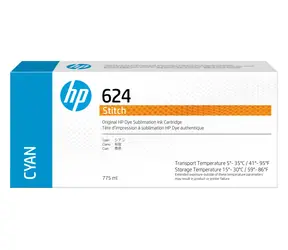 HP 624 azurová / Inkoustová náplň / pro HP Stitch S300 / 775 ml