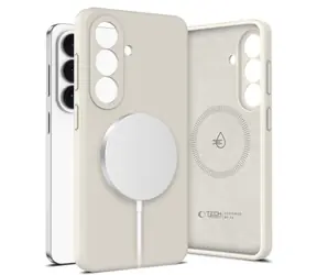Tech-Protect Silicone MagSafe Galaxy S26 Cosmic Latte / Kryt / Silikonový / MagSafe