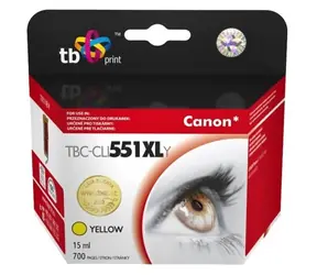 TB Cartridge CLI-551XL žlutá / Cartridge / Canon Pixma MG5450, MG6350, iP7250, MX925 / 15 ml / 700 stran