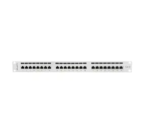 Lanberg šedý / Patch panel / 24 portů / RJ-45 / CAT6 / FTP stíněný / 1U / 19"