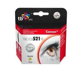 TB CLI-521Y žlutá / Inkoustová kazeta / kompatibilní s Canon Pixma / 510 stran / 10 ml