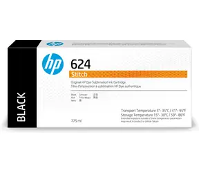 HP 624 černá / Inkoustová náplň / pro HP Stitch S300 / 775 ml
