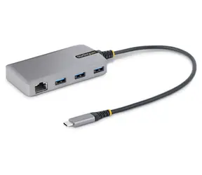 StarTech / USB-C Hub / 3x USB-A / RJ-45 Ethernet / šedá