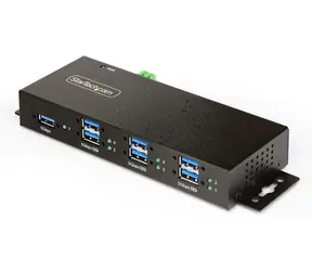 StarTech / USB hub / průmyslový / řízený / 7 portů / USB 3.2 Gen 2 / kov