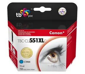 TB Cartridge CLI-551XL azurová / Cartridge / Canon Pixma MG5450, MG6350, iP7250, MX925 / 15 ml / 700 stran