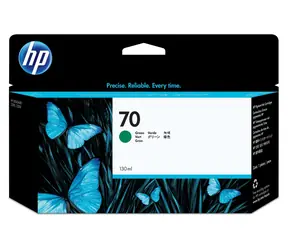 HP 70 C9457A zelená / Inkoustová kazeta / 130 ml / pigmentový inkoust / DesignJet Z2100/Z3100/Z3200