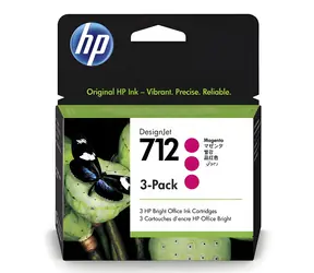 HP 712 3-Pack purpurová / Inkoustová kazeta / DesignJet T210, T230, T250, T630, T650 / 3× 29 ml