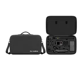 STABLECAM černá pro DJI Osmo Action 5 Pro a nabíjecí rukojeť / Pouzdro / velké / PU a lycra