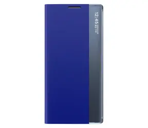 Hurtel Sleep Case modrá / Kryt / Samsung Galaxy S25 Edge / Flip / Stojánek