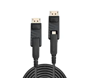 Lindy Fibre Optic Hybrid Mini DisplayPort 1.4 černá / DisplayPort kabel / 70 m / 8K 60Hz / 32,4 Gbit/s