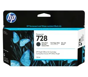 HP 728 matná černá / Inkoustová cartridge / DesignJet T730 & T830 / 130 ml