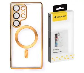 Wozinsky Electroplated Case zlatá / Zadní kryt / Samsung Galaxy S24 FE / MagSafe