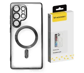 Wozinsky Electroplated kryt pro Samsung Galaxy S24 FE černá / Kryt / MagSafe / Pokovený vzhled