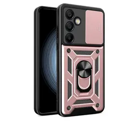 Hurtel Hybrid Armor Camshield růžová / Kryt / Samsung Galaxy A36 / Stojánek / Ochrana fotoaparátu