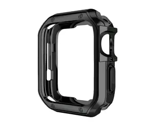 Hurtel Ochranné pouzdro pro Apple Watch 45 mm Series 7/8/9 černá / Pouzdro / Silikon / Odolné vůči nárazům