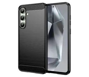 Hurtel Carbon Case černá / Kryt / Samsung Galaxy S24 FE / Karbonové vlákno