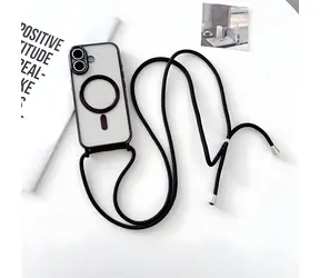 Hurtel Kryt s popruhem přes rameno černý / Kryt / Apple iPhone 17 / MagSafe