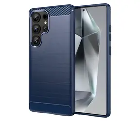 Hurtel Carbon Case modrá / Kryt / Samsung Galaxy S25 Ultra / Karbonové vlákno