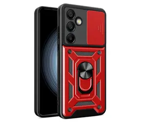 Hurtel Hybrid Armor Camshield červená / Ochranný kryt s krytkou kamery / Samsung Galaxy S24 FE