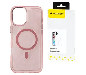Wozinsky Glitter Case růžová / Zadní kryt / Samsung Galaxy S25 / MagSafe / Třpytivý vzhled