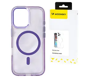 Wozinsky Glitter Case fialová / Zadní kryt / Samsung Galaxy S25 / MagSafe / Třpytivý vzhled