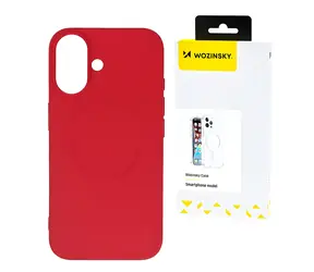 Wozinsky Liquid Silicone Case MagSafe červená / Kryt / Samsung Galaxy S25+ / Silikon / MagSafe