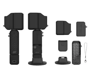 STABLECAM Sada silikonových krytů DJI Osmo Pocket 4 Pro černá / Sada příslušenství / Kryty + stojánek