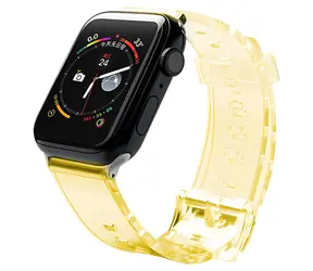 Hurtel Strap Light žlutá / Řemínek pro Apple Watch 38/40 mm / Silikonový