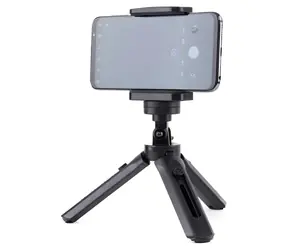 Hurtel mini stativ a selfie tyč pro telefon a GoPro černá / Stativ na telefon / Výška 16–21 cm