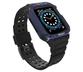 Hurtel Armored Case Apple Watch 38/40/41 mm černá, modrá / Ochranný kryt