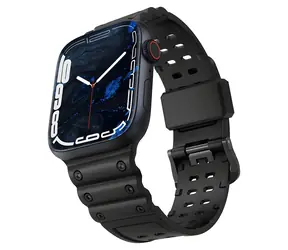 Hurtel Triple Protection Strap pro Apple Watch 38/40/41 mm černá / Řemínek / S ochranným krytem