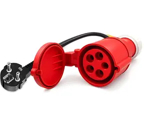 Qoltec Silový adaptér CEE 16A 5P na SCHUKO pro nabíječky EV / Adaptér / 400V/230V / max. 16A / 3,5 kW