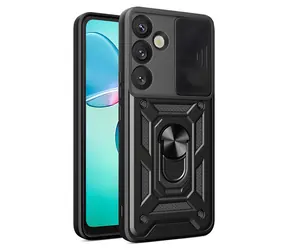 Hurtel Hybrid Armor Camshield černá / Kryt / Ochrana kamery / Kovový kroužek / Samsung Galaxy S25+