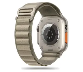 Tech-Protect Nylon Pro Strap olivová / Řemínek / pro Apple Watch Series 4-9, SE, Ultra 1 a 2 / 42/44/45/49 mm