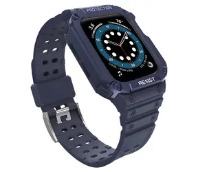 Hurtel Armored Strap 42/44/45 mm modrý / Řemínek s ochranným pouzdrem / Apple Watch