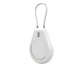 Hurtel pouzdro na Apple AirTag s ocelovým lankem bílá / Pouzdro / voděodolné