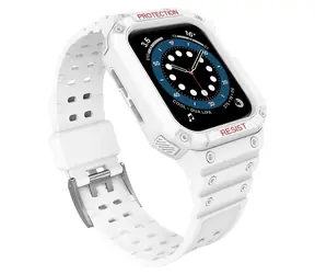 Hurtel Ochranné pouzdro s řemínkem pro Apple Watch 42/44/45 mm bílé / Pouzdro s řemínkem / 42/44/45 mm