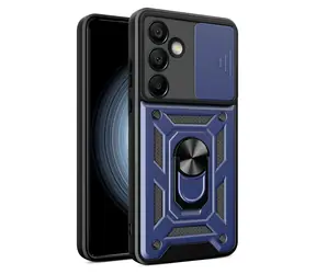 Hurtel Hybrid Armor CamShield modrá / Ochranný kryt / Samsung Galaxy A56 5G / se stojánkem a krytem kamery
