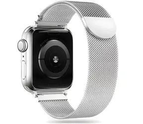 Tech-Protect MilaneseBand stříbrná / Řemínek milánský tah / pro Apple Watch Series 4-9, SE, Ultra 1 a 2 / 42/44/45/49 mm