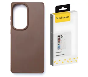 Wozinsky Carbon Fiber Case hnědá / Kryt na mobil / karbonový vzor / magnetický MagSafe / Samsung Galaxy S25