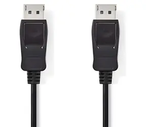 Nedis DisplayPort kabel 3 m černý / Kabel DisplayPort / 4K 60Hz / Poniklované konektory / Kulatý PVC