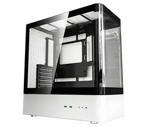 DarkFlash HM1 černá/bílá / Počítačová skříň / Midi Tower / ATX, M-ATX, ITX / Tvrzené sklo