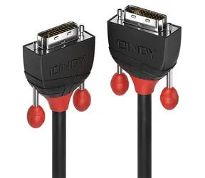 Lindy DVI-D Dual Link Black Line černá / Kabel / DVI-D - DVI-D / 5 m / max. 2560×1600 px