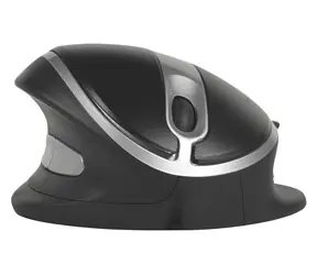 BakkerElkhuizen Oyster Mouse černá, stříbrná / Ergonomická myš / USB / vertikální / nastavitelný sklon / 5 tlačítek