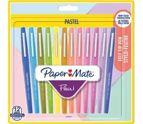 Paper Mate Flair Pastel / Fix / 12 ks / hrot 0,7 mm / blistr