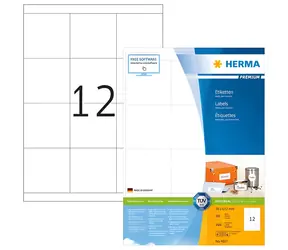 HERMA Etikety Premium A4 bílá / Etikety / 70x67,7 mm / 2400 ks / Papír