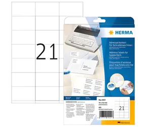 HERMA Adresní etikety 70x42 mm bílé / Etikety / papír / hrotité rohy / 420 ks