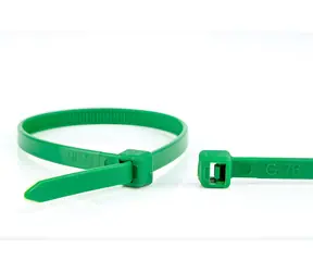 WKK stahovací páska 300x3,6 mm zelená / Stahovací páska / plast / uvolnitelná / 100 ks